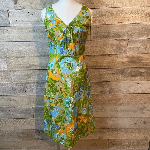 Isaac Mizrahi women’s‎ multicoloured floral dress  in size 6 - Picture 1 of 11